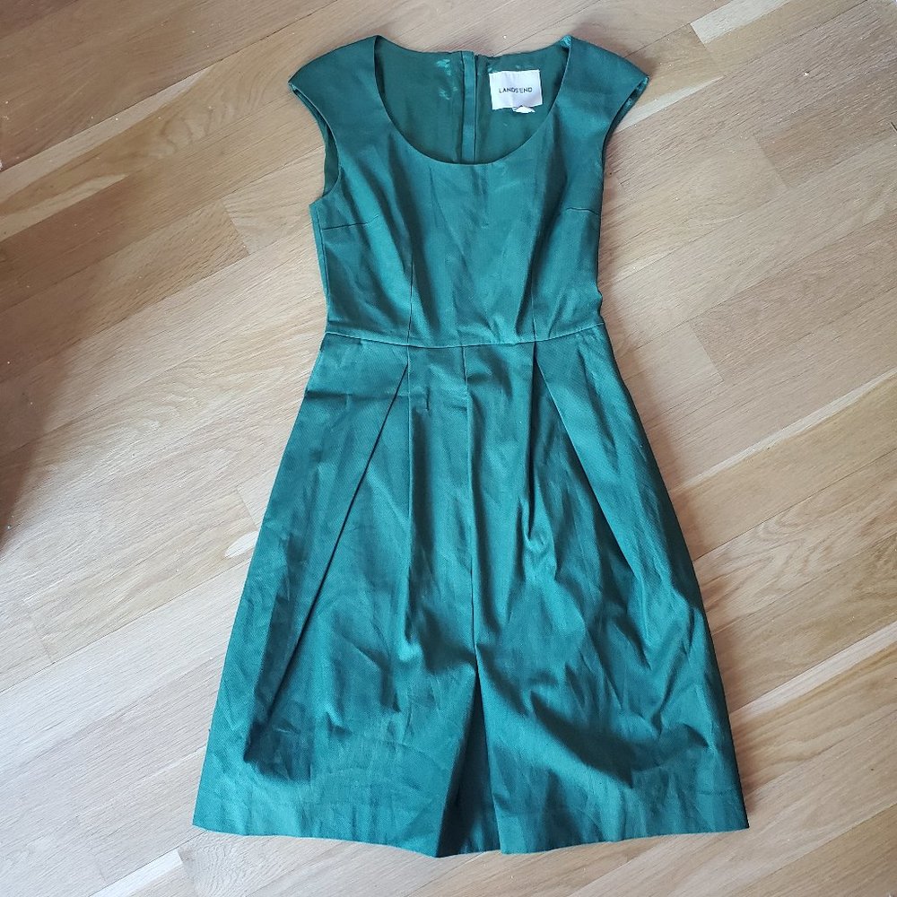 Emerald Green Cap Sleeve Dress